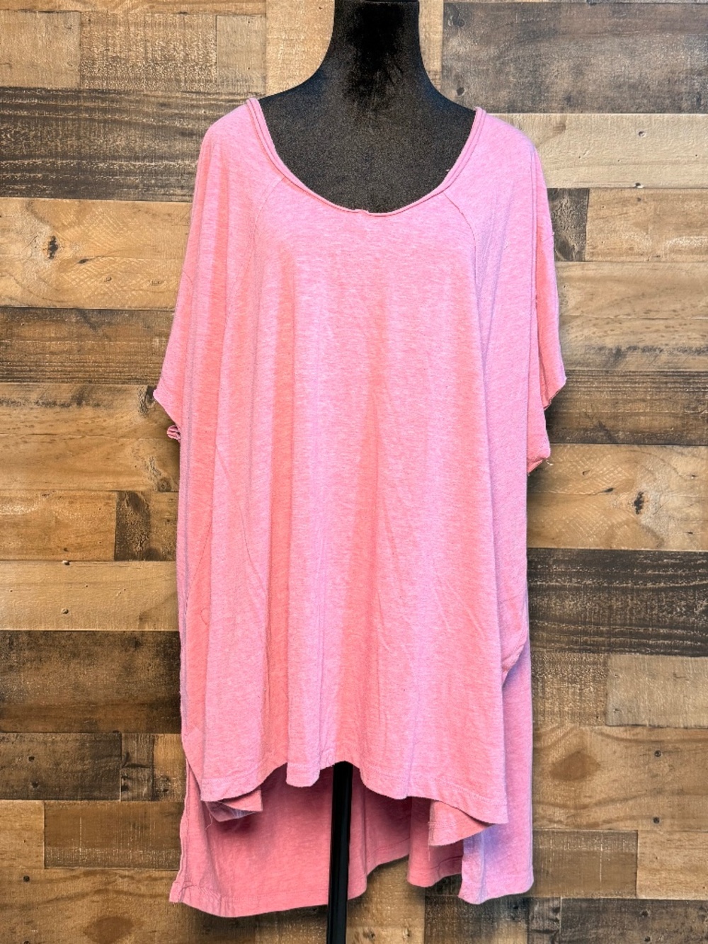 Free People Movement Women's Pink Short Sleeve Tee Shirt Large L TEP 166